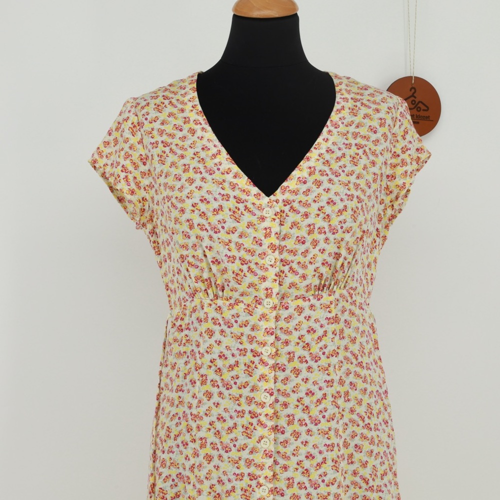 REFORMATION JEANS Denise Carnation Floral Midi Dress Size XS Preloved - Picture 4 of 6